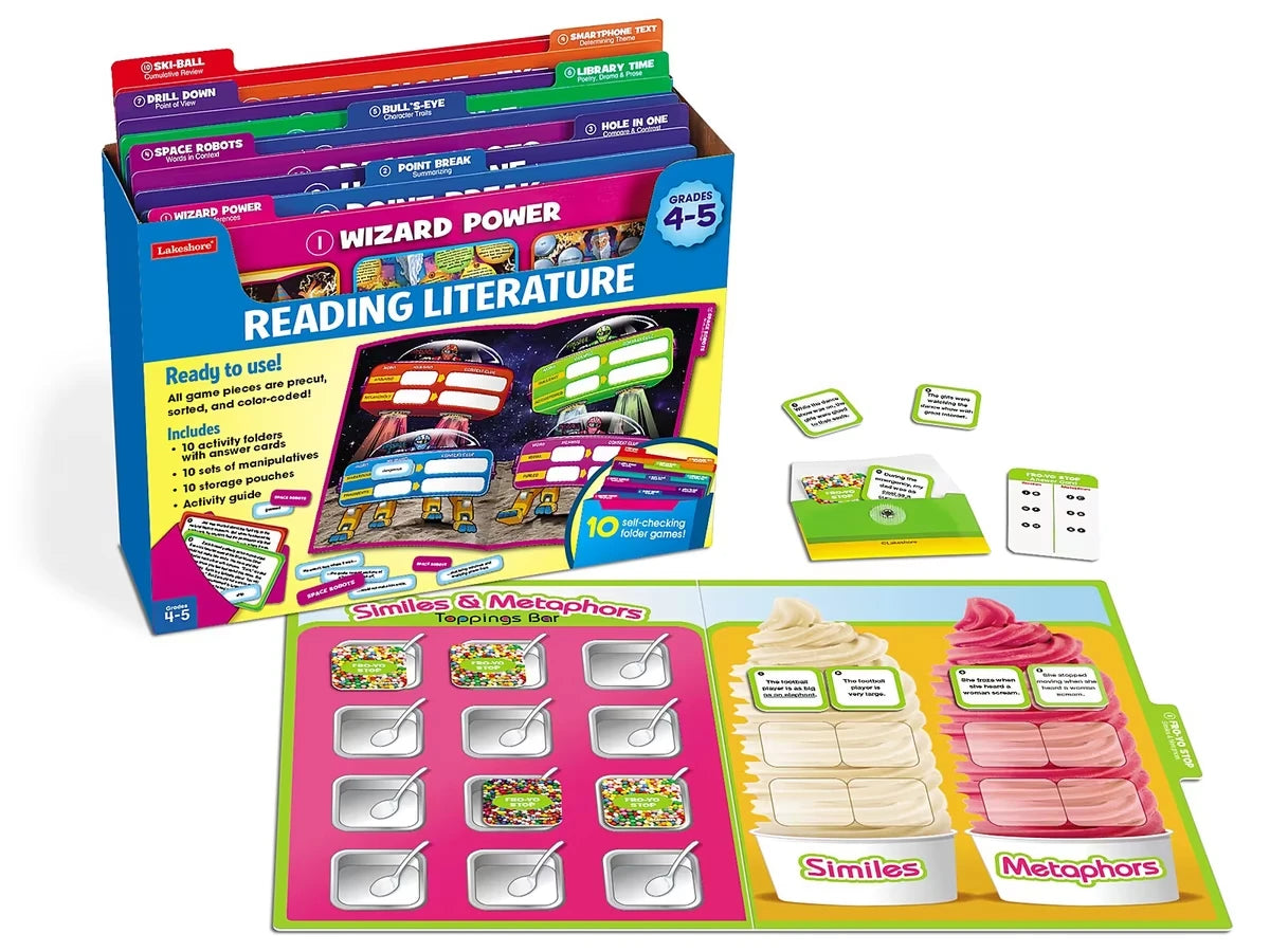 Reading Literature Folder Game Library - Gr. 4-5 - US 8868