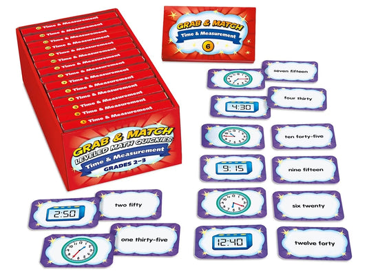 Grab & Match Leveled Time & Measurement Quickies - Gr. 2-3 - US 1208