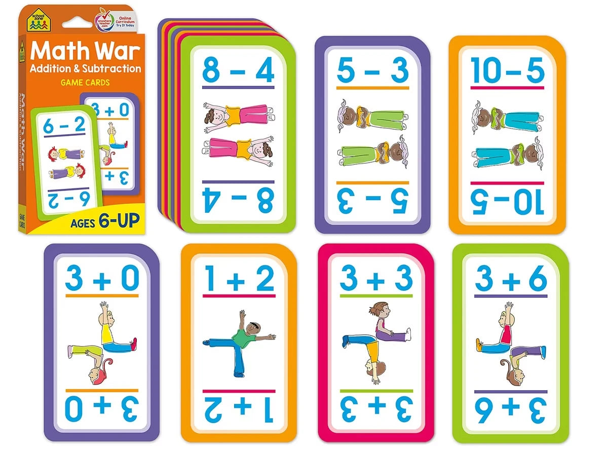 Math War: Addition & Subtraction Game Cards - US 3989