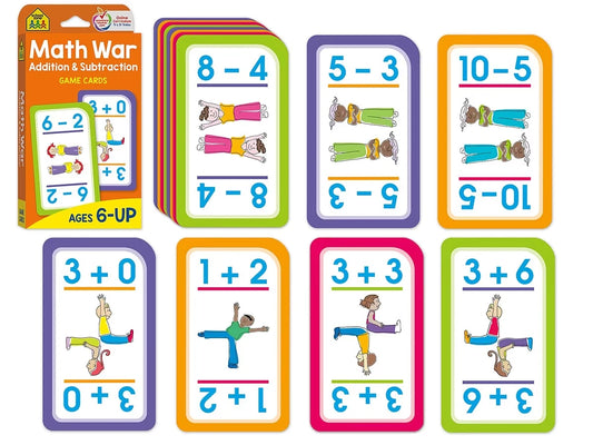 Math War: Addition & Subtraction Game Cards - US 3989