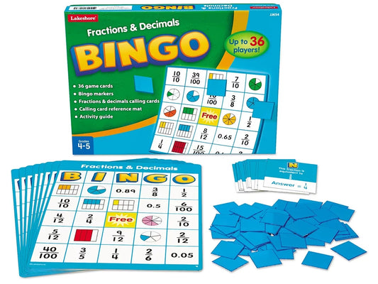 Fractions & Decimals Bingo - US 7480