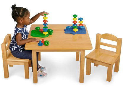 Toddler Hardwood Table & Chairs Set - US 1395