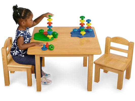 Toddler Hardwood Table & Chairs Set - US 1395