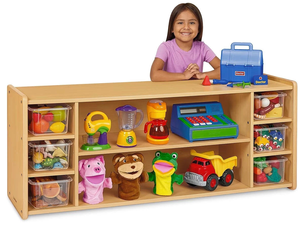Heavy-Duty Low Cubbies & Shelves Storage Unit - US 6701