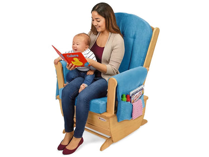 Classroom-Safe Glider Rocker - Blue Microfiber - US 1656