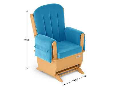 Classroom-Safe Glider Rocker - Blue Microfiber - US 1656