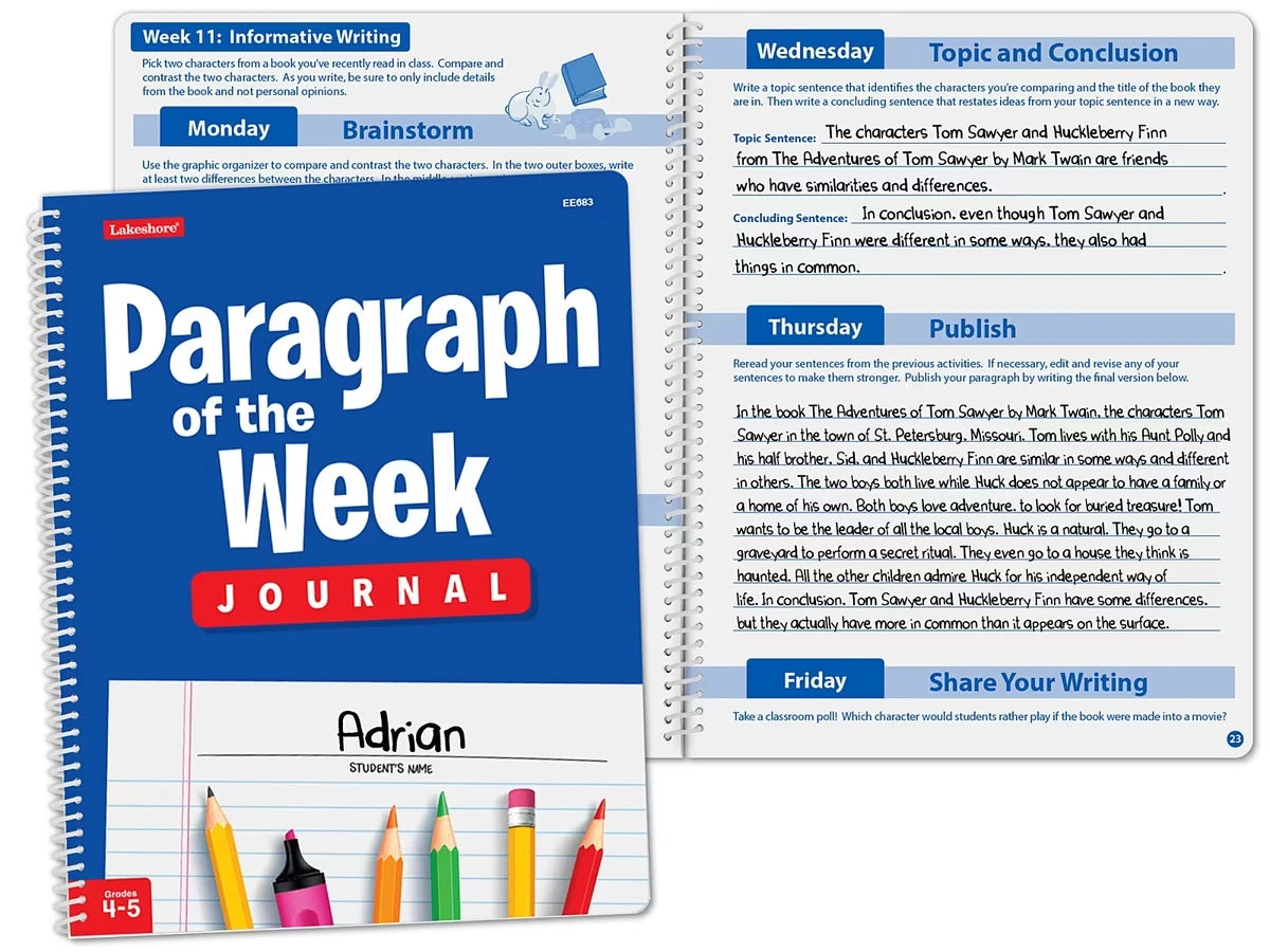 Paragraph of the Week Journal - Gr. 4-5 - US 8946