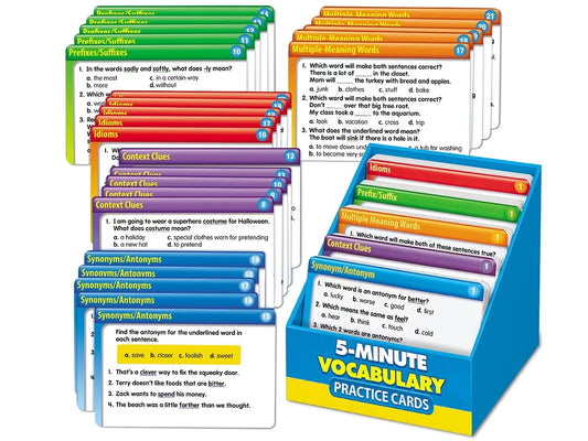 5-Minute Vocabulary Practice Cards - Gr. 3-5 - US 6106