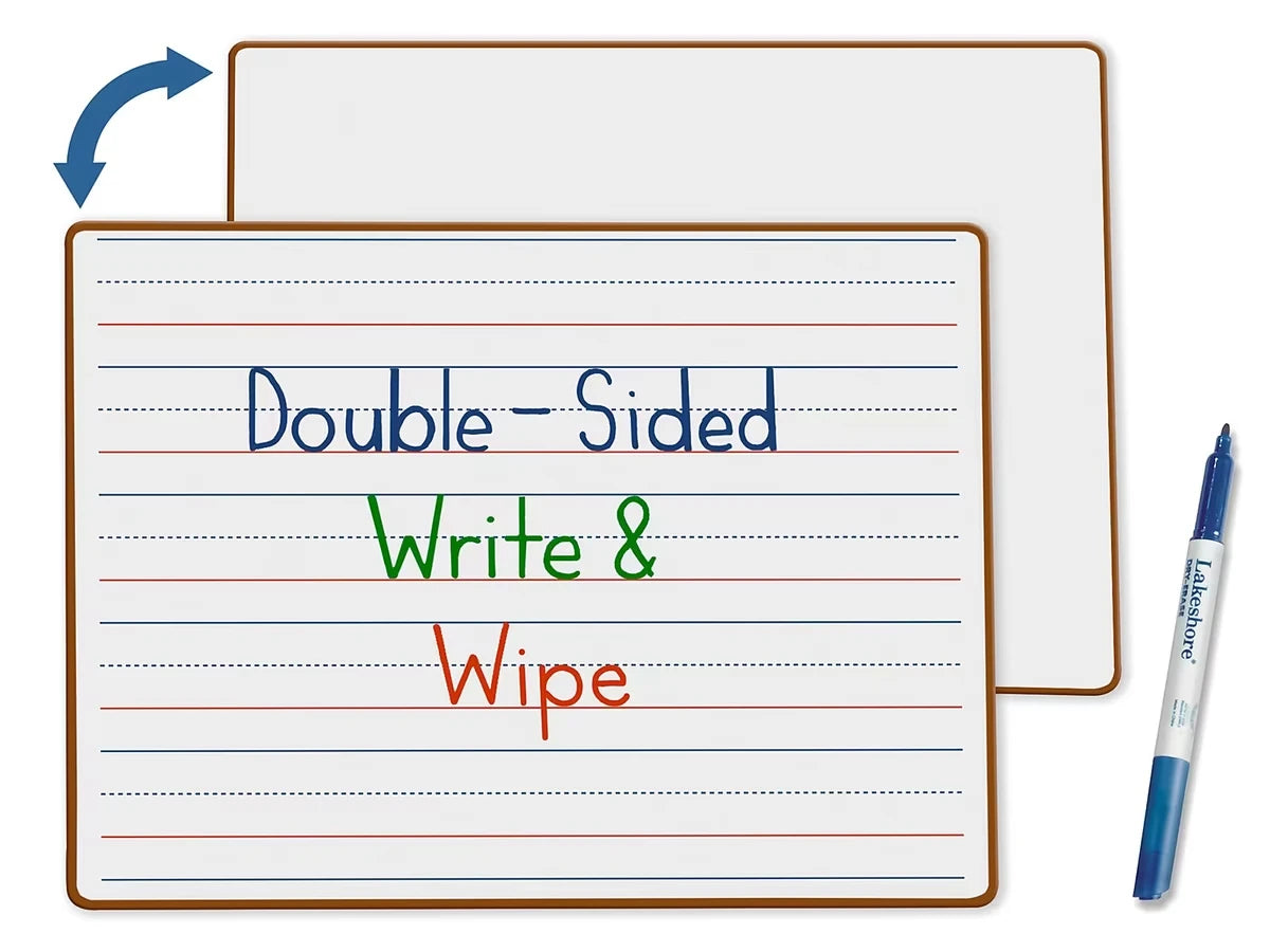 Double-Sided Learn to Print Write & Wipe Board - US 8444