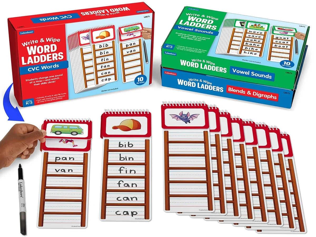Write & Wipe Word Ladders - Complete Set - US 5498