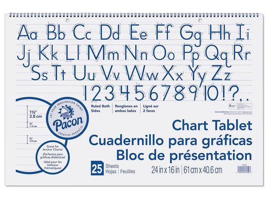 1 1/2" Ruled Chart Tablets - US 3981