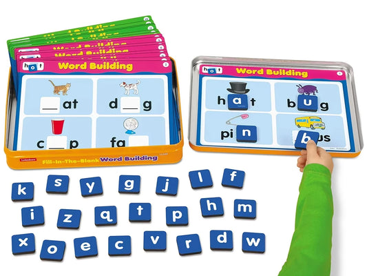 Word Building Magnetic Activity Tin - US 7567
