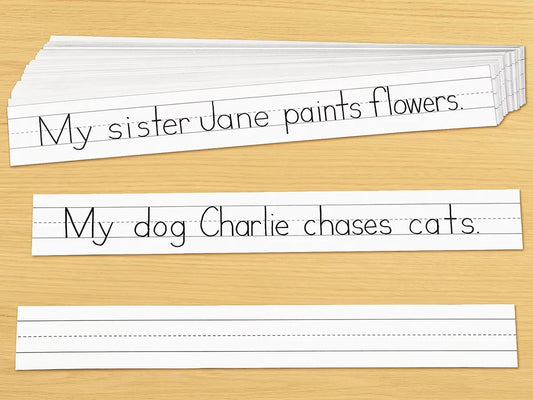 White Sentence Strips - US 6069