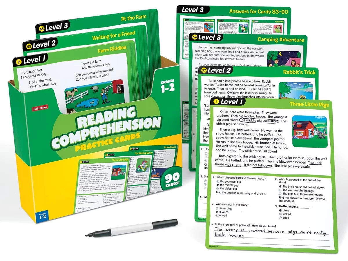 Reading Comprehension Practice Cards - Gr. 1-2 - US 2109