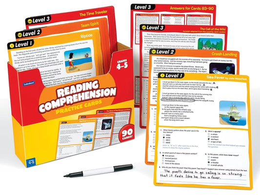 Reading Comprehension Practice Cards - Gr. 4-5 - US 3454