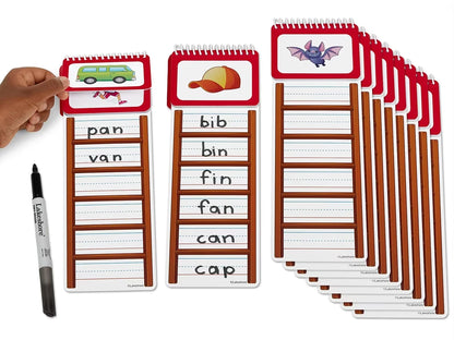 Write & Wipe Word Ladders - CVC Words - US 3794