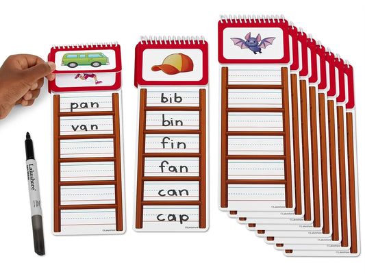 Write & Wipe Word Ladders - CVC Words - US 3794