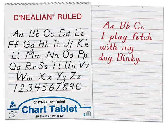 2" D`Nealian Ruled Chart Tablet - US 3929