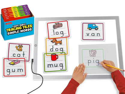 Light Table Simple Words Tracing Tiles - US 7719
