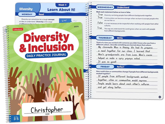 Diversity & Inclusion Daily Practice Journal - Gr. 3-5 at Lakeshore Learning - US 1094