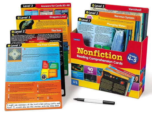 Nonfiction Reading Comprehension Practice Cards - Gr. 4-5 - US 6048