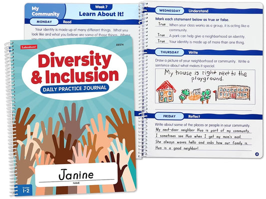 Diversity & Inclusion Daily Practice Journal - Gr. 1-2 at Lakeshore Learning - US 2713