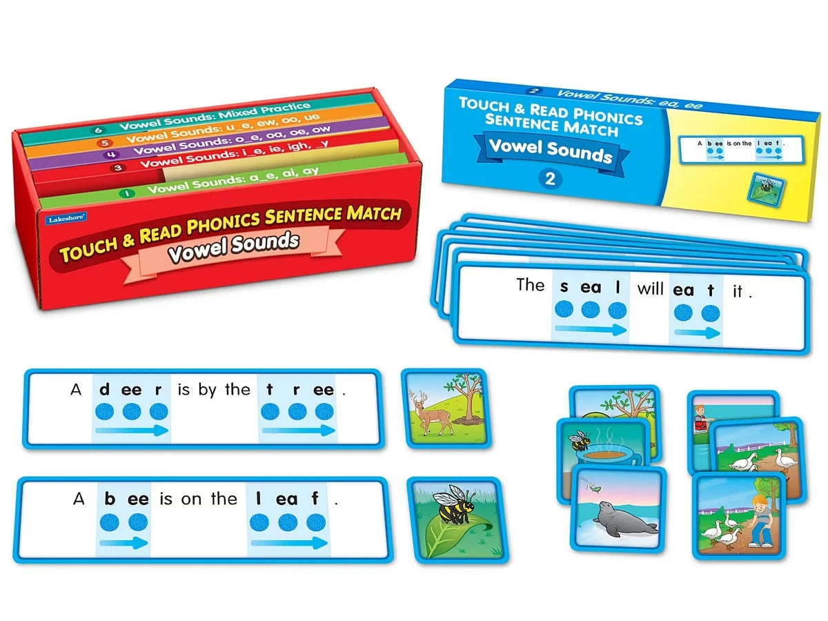 Touch & Read Vowel Sounds Sentence Match - US 4277