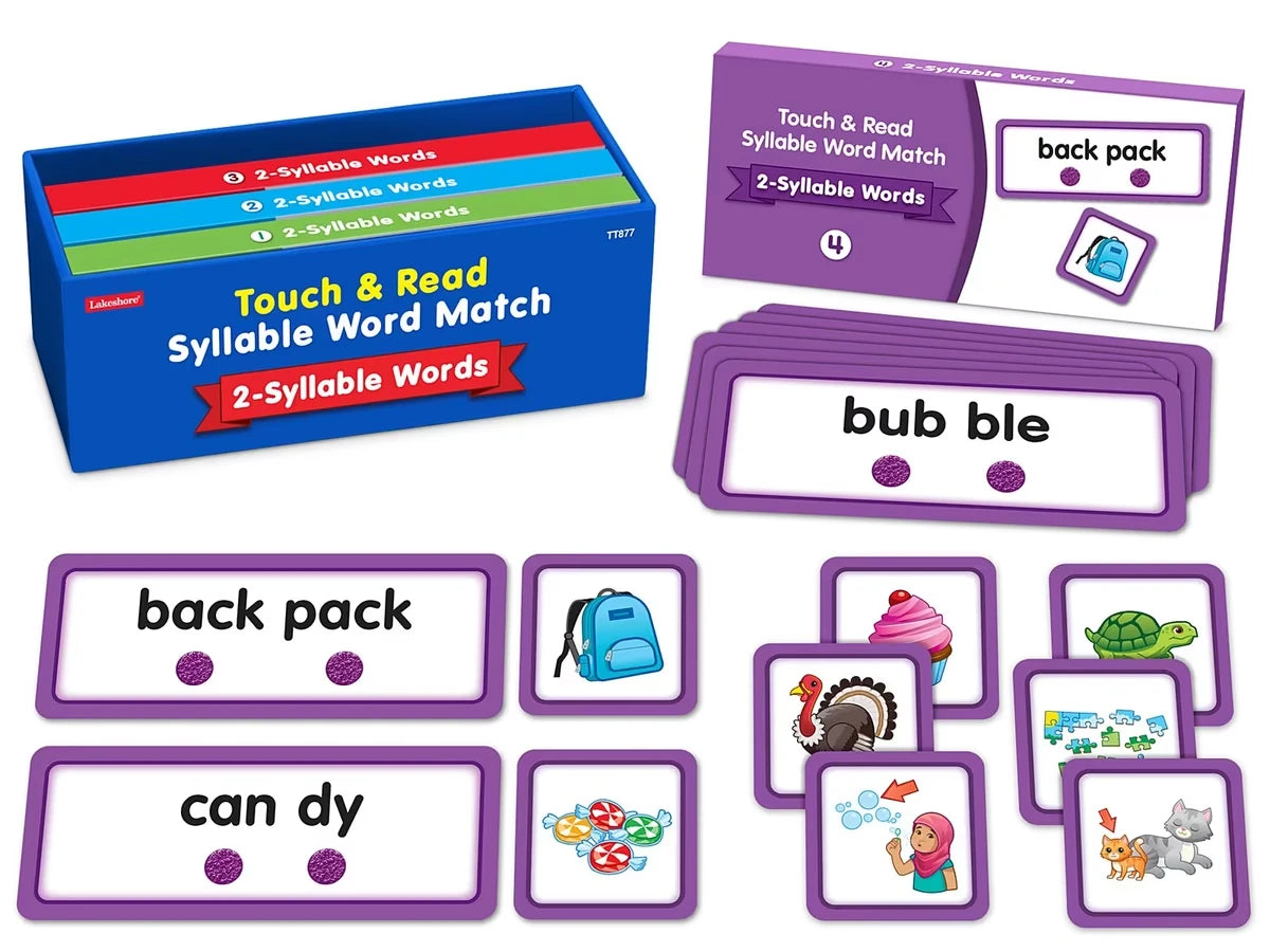 Touch & Read 2-Syllable Words Match - US 1473
