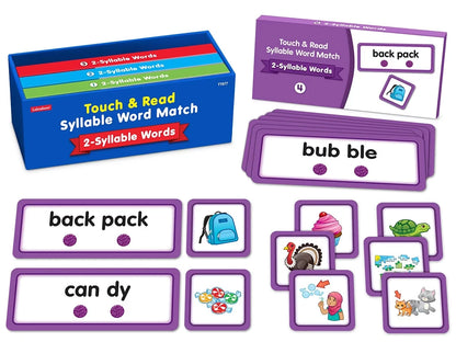 Touch & Read 2-Syllable Words Match - US 1473