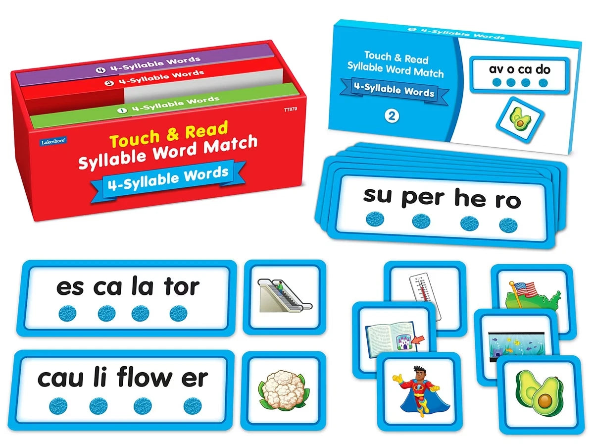 Touch & Read 4-Syllable Words Match - US 5814