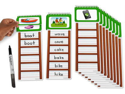 Write & Wipe Word Ladders - Vowel Sounds - US 6771