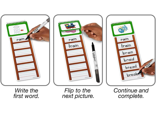 Write & Wipe Word Ladders - Vowel Sounds - US 6771