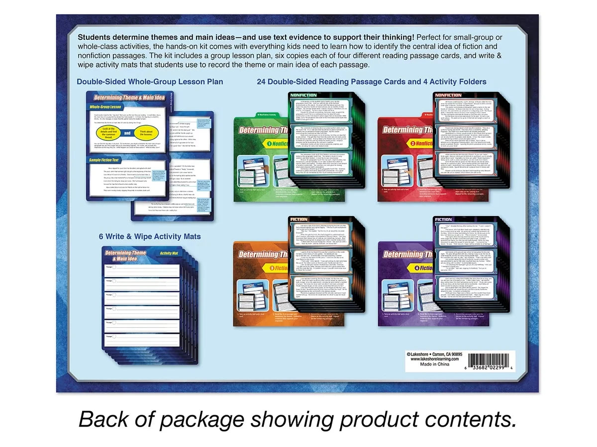 Theme & Main Idea Finding Evidence Kit - Gr. 4-5 - US 9228