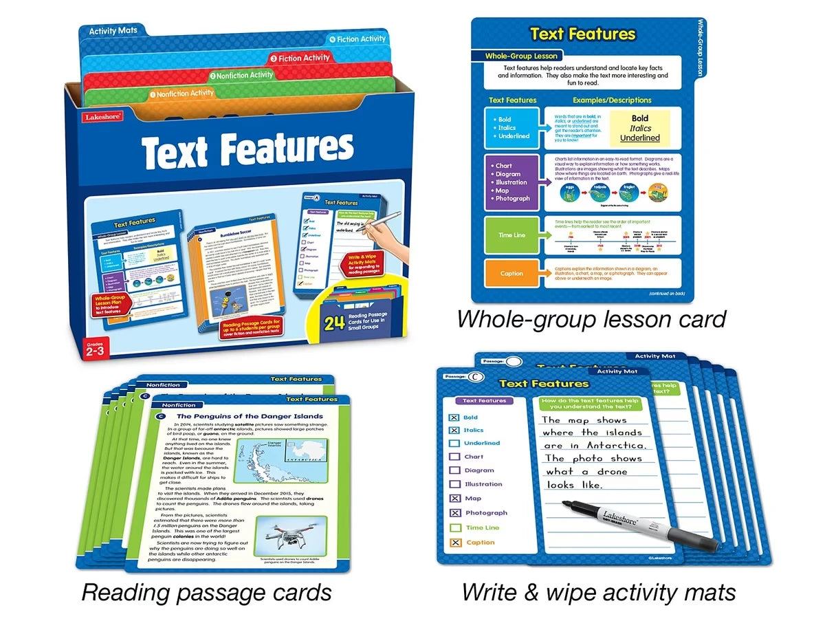 Text Features Finding Evidence Kit - Gr. 2-3 - US 5191