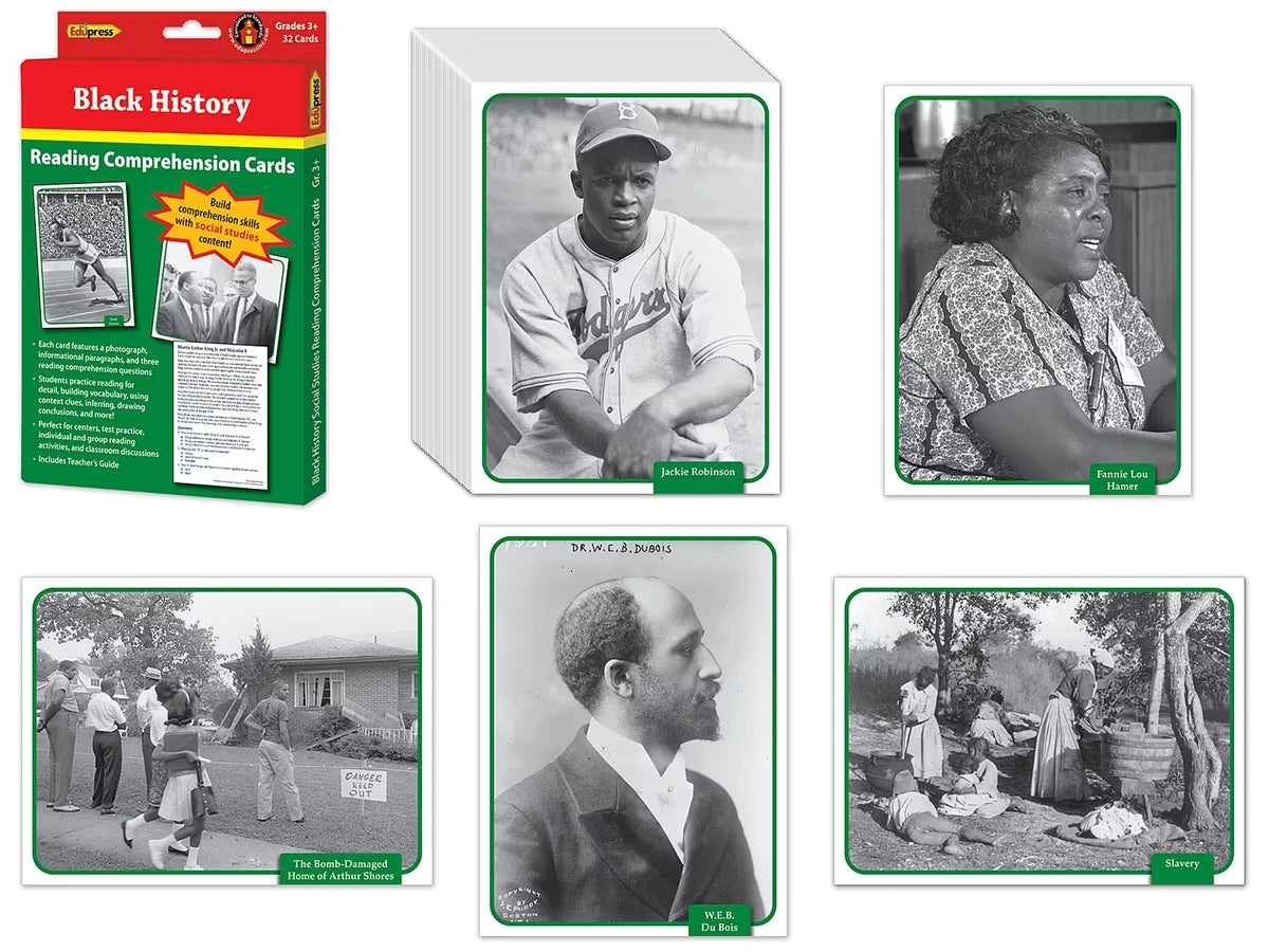 Black History Reading Comprehension Cards - US 8172