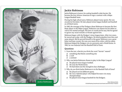 Black History Reading Comprehension Cards - US 8172