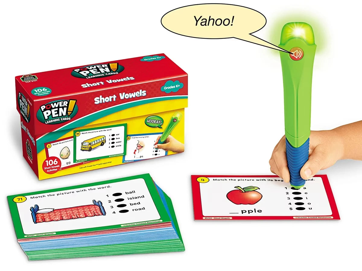 Short Vowels Power Pen!® Quiz Cards - US 6671