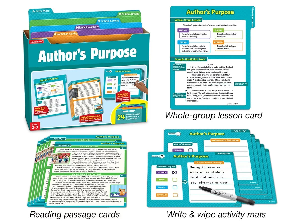 Author’s Purpose Finding Evidence Kit - Gr. 2-3 - US 6523