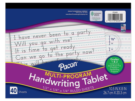 Handwriting Tablet - Gr. 1-2 - US 7555