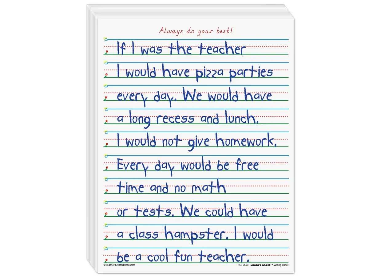 Smart Start 5/8" Ruled Writing Paper - Gr. 1-2 - US 3450