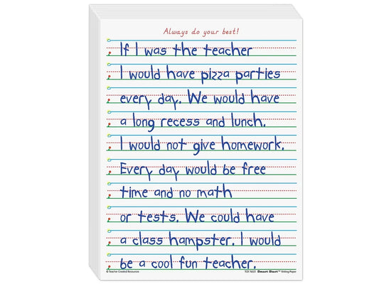 Smart Start 5/8" Ruled Writing Paper - Gr. 1-2 - US 3450