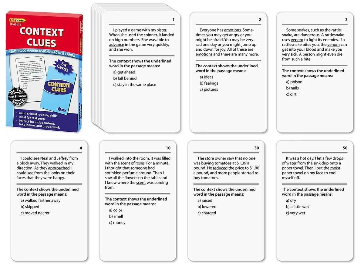 Context Clues Practice Cards - Gr. 3-5 - US 3612