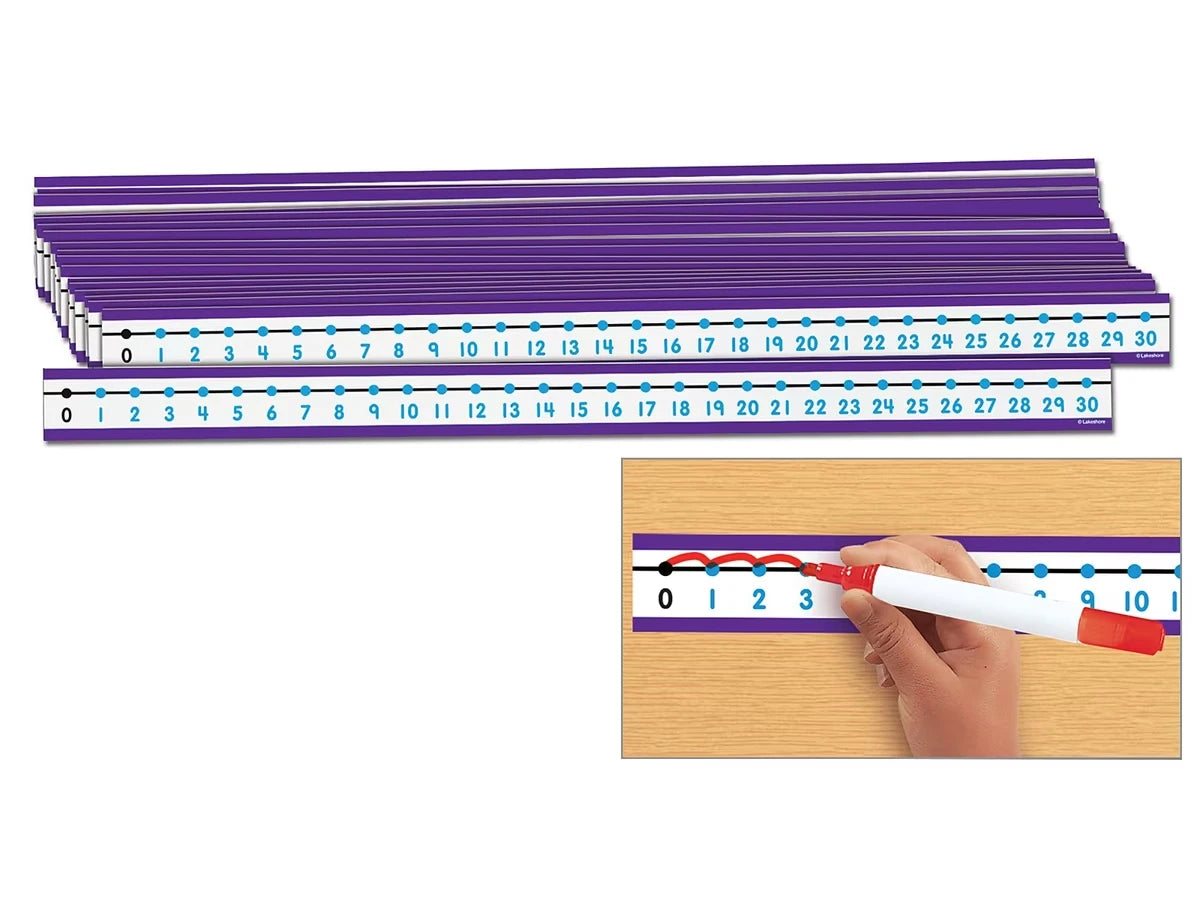 Write & Wipe Student Number Lines - Set of 30 - US 7351