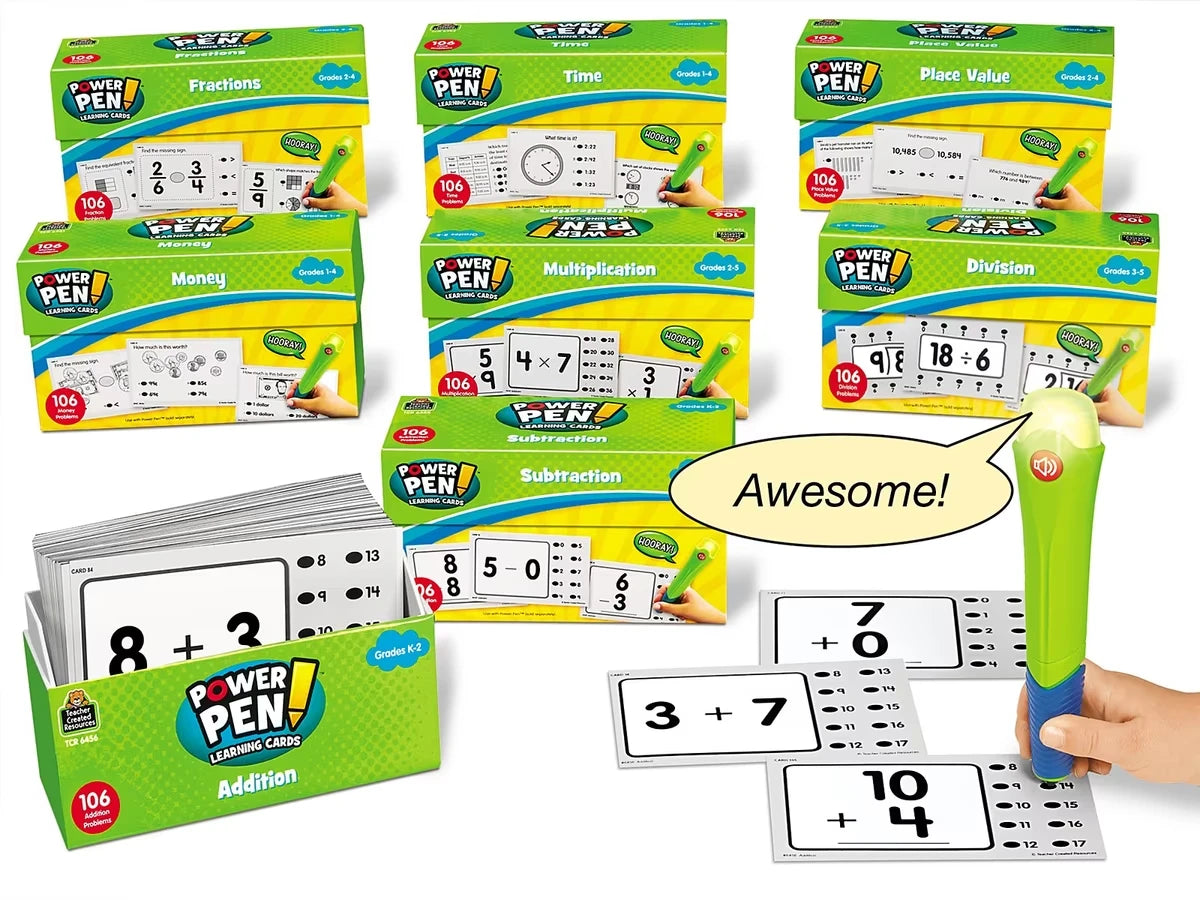 Power Pen!® Math Quiz Cards - Complete Set - US 9974