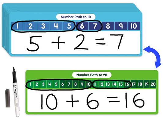 Write & Wipe Student Number Paths - Set of 30 - US 6526