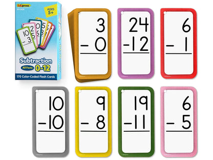Subtraction All Facts 0-12 Flash Cards - US 9293