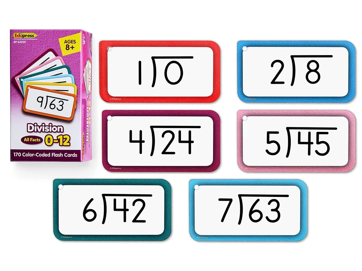 Division All Facts 0-12 Flash Cards - US 8273