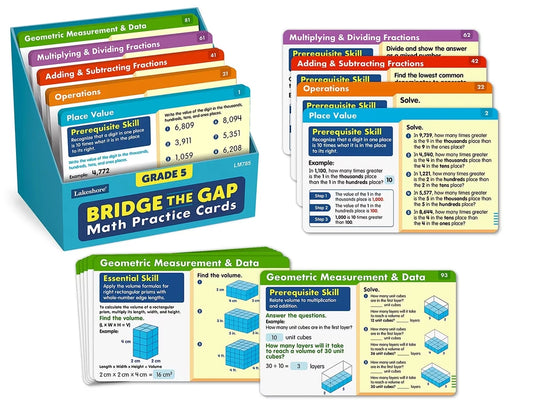 Bridge the Gap! Math Practice Cards - Gr. 5 - US 4140
