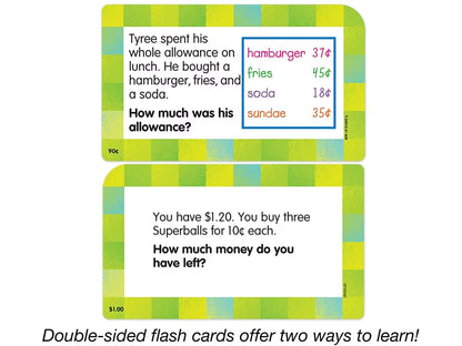 Math Word Problem Flash Cards - Gr. 1-3 - US 5185
