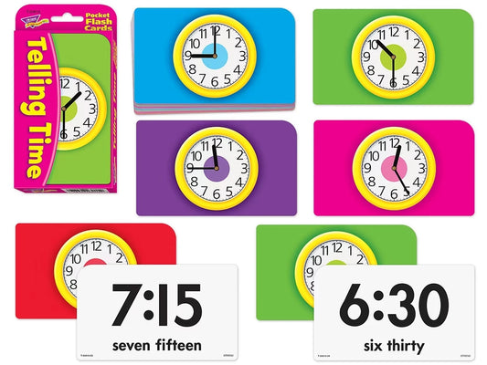 Telling Time Pocket Flash Cards - US 9180